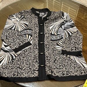 Chico’s  Black andtan kimono style Women's Jacket